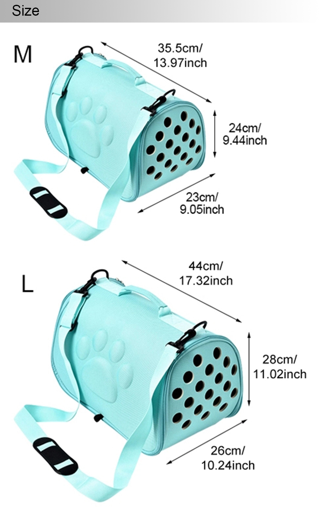 EVA Pet Carrier Travel Outdoor Portable Pet Breathable Tote Shoulder Bag(图2)