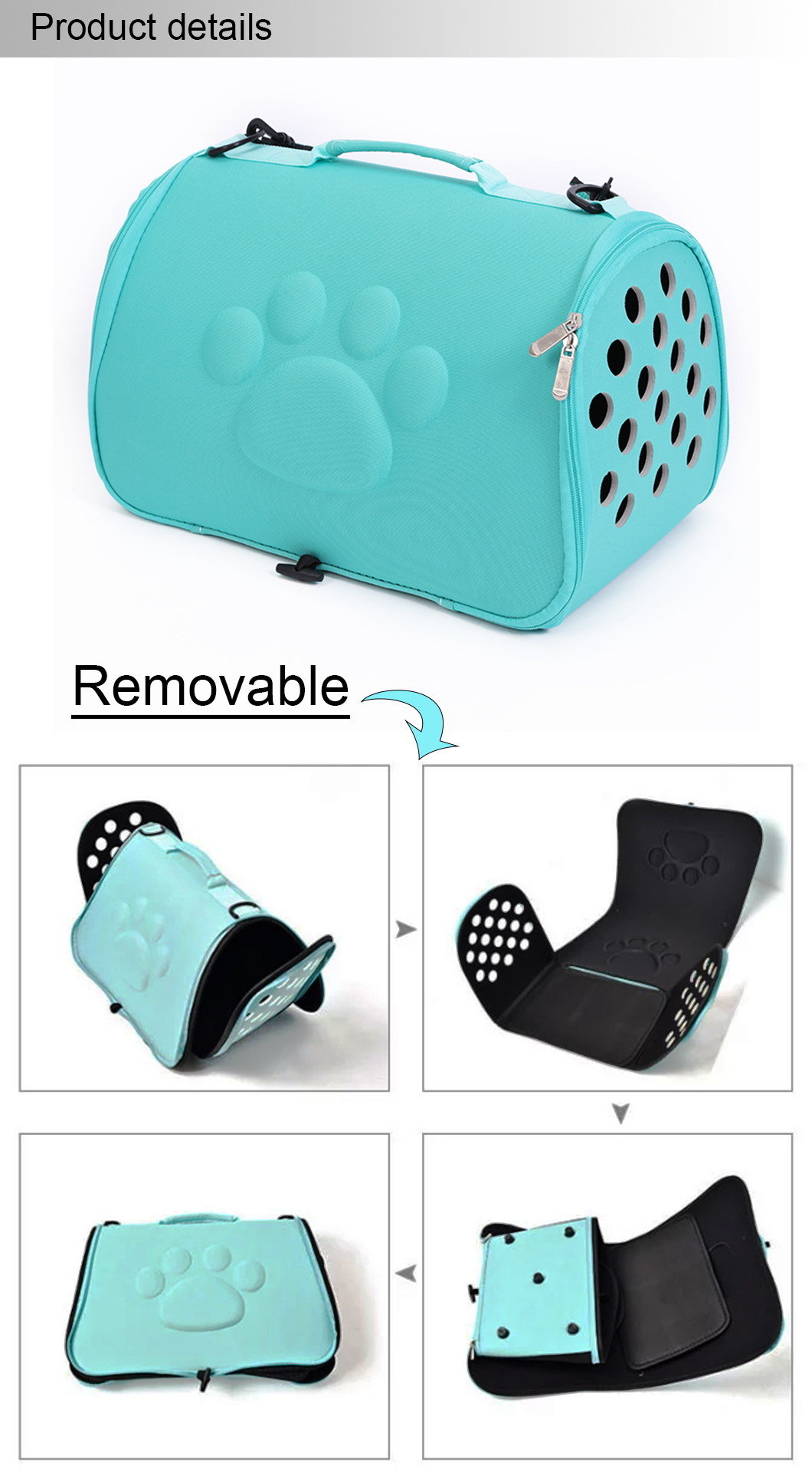 EVA Pet Carrier Travel Outdoor Portable Pet Breathable Tote Shoulder Bag(图1)
