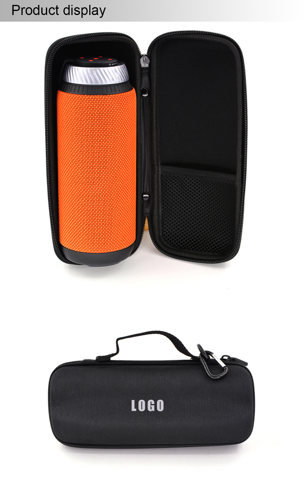 Rugged Waterproof Shockproof EVA Shell with Zippered Seal for Outdoor Wireless Speaker(图2)