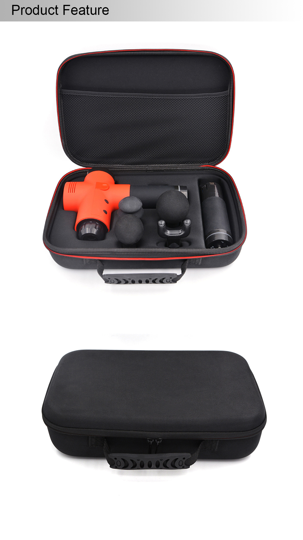 EVA Lightweight Massage Gun Carrying Case , Custom EVA Storage Case For Massage Gun(图2)