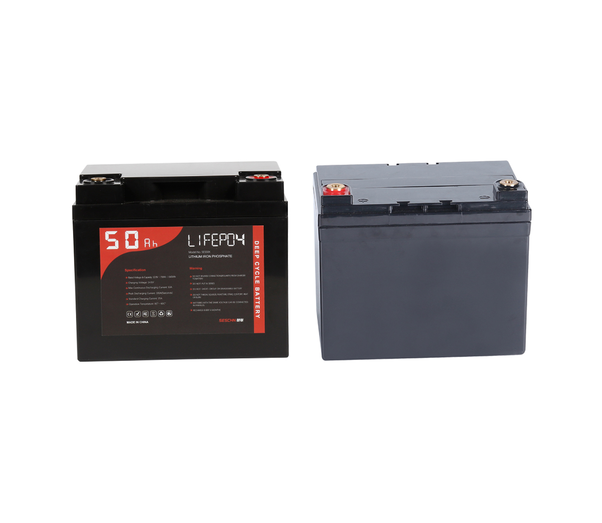 12V 50Ah Lithium Ion Battery LiFePO4 Deep Cycle Camping RV Solar  