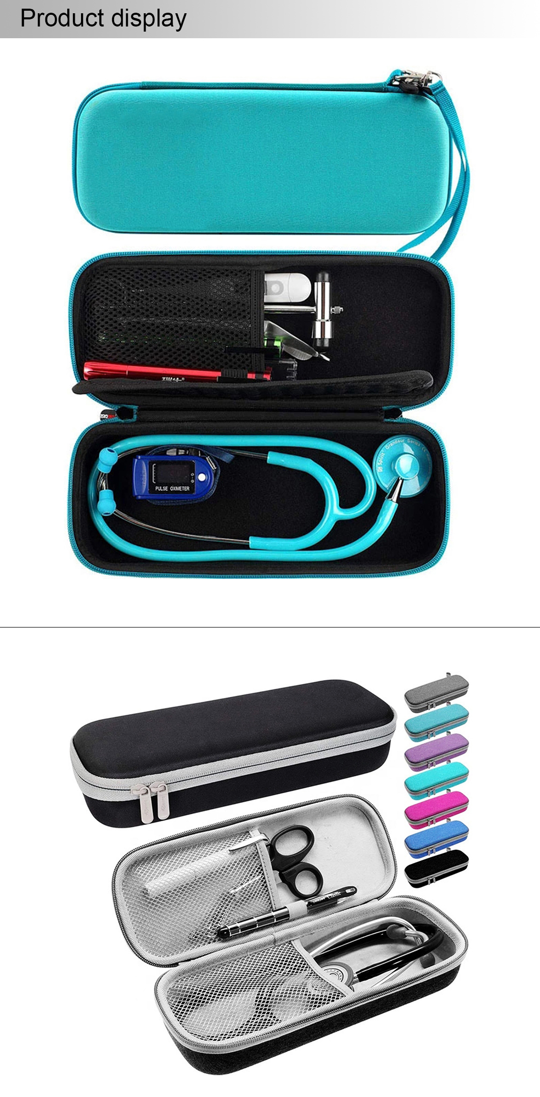 Hard Stethoscope Case EVA Carry Case for Stethoscopes & Nursing Supplies(图1)