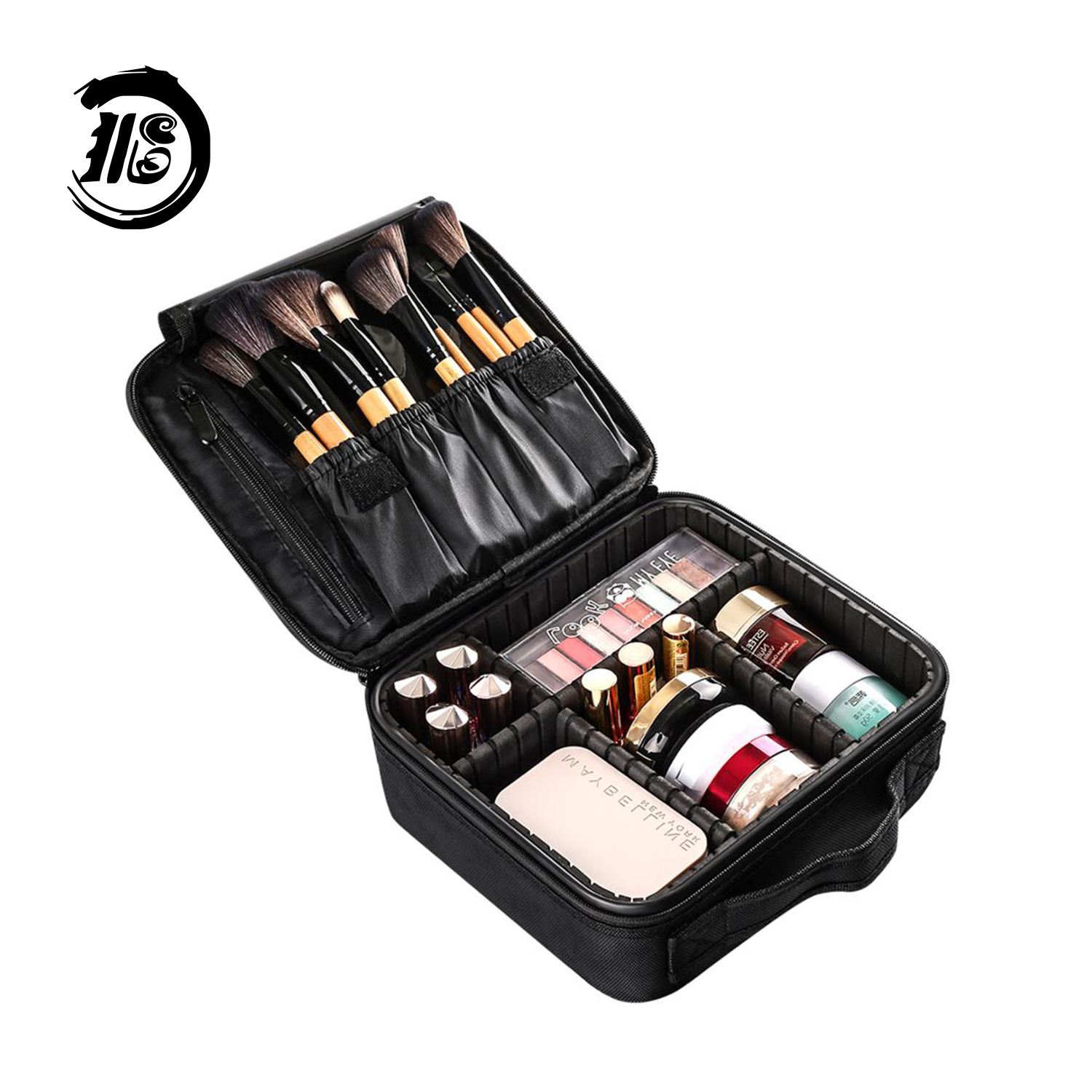 Makeup Bag Cosmetic Case Small Organizer Case with Adjustable EVA Dividers