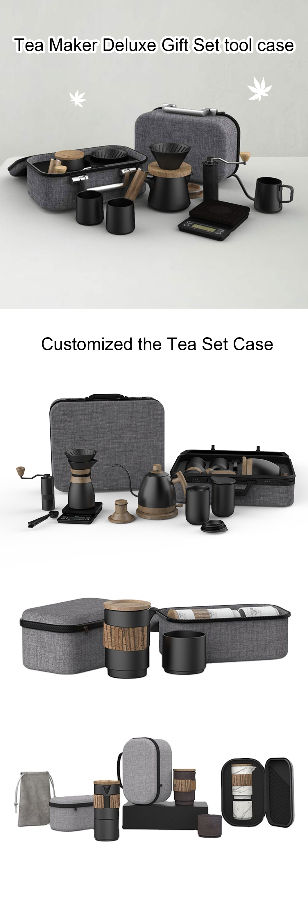 Portable EVA Case Protective Storage Box Travel Case for Tea Set, Coffee Set(图1)