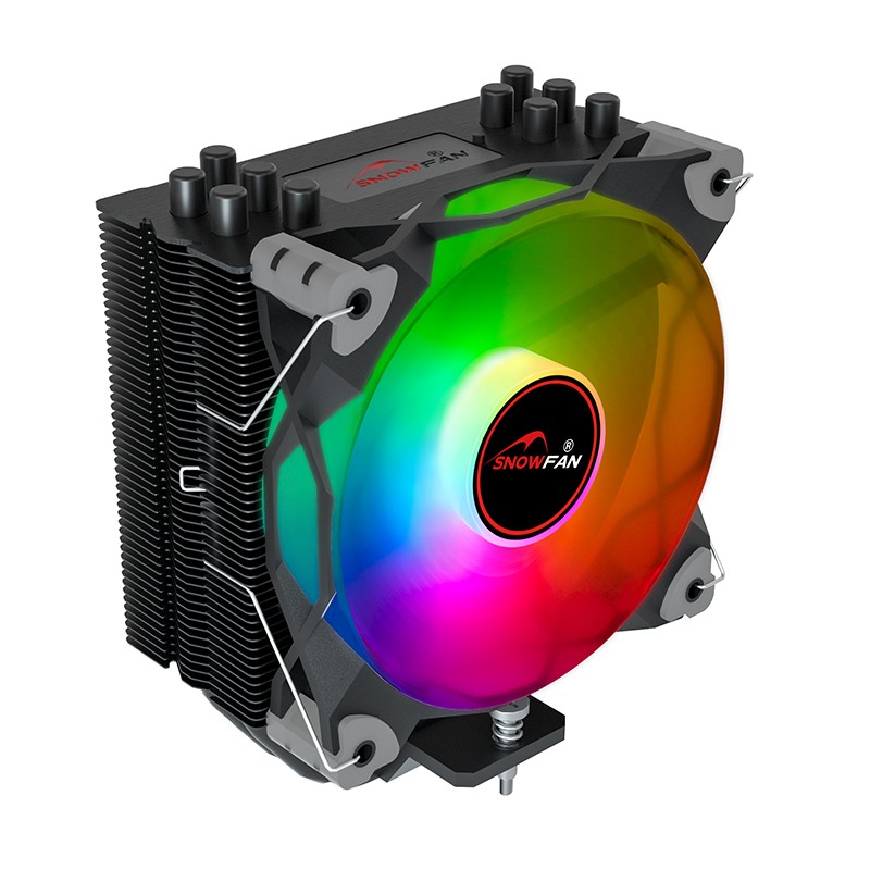 SNOWFAN ZQ04 Black Itx CPU Cooler 1151 CPU Cooler AM4 5 Heatpipes Air Cooler CPU RGB for Intel AMD