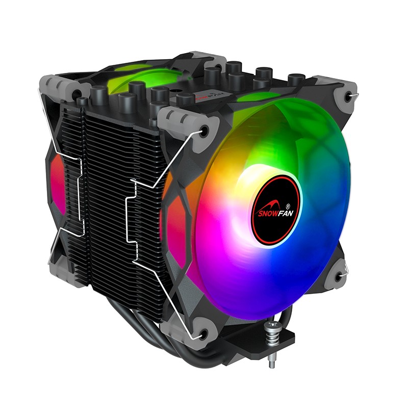 高级 RGB CPU 冷却器静音电脑 PC 游戏机箱 6 热管 Cpu 空气冷却器 For I 7 Intel RGB A